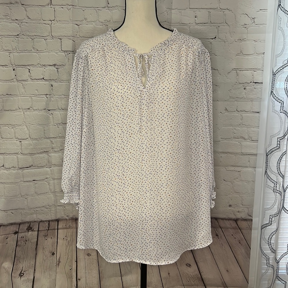 CAROLINA BELLE Tie Neck Boho Blouse